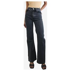 Paco Rabanne-Black washed-denim straight-leg jeans - size IT 34-Black