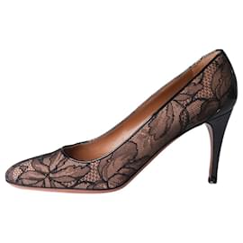Alaïa-Black lace-overlay heels - size EU 38.5-Black