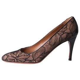 Alaïa Talons noirs superposés en dentelle - taille EU 38.5 Noir