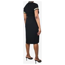 Etro-Vestido midi preto com decote em V e brilhantes - tamanho UK 14-Preto