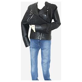 Chanel-VINTAGE NEGRO 1996-1997 bolso de hombro con cadena y solapa completa-Negro