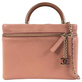 Chanel-Chanel Pink Knock On Beauty Case in legno-Rosa