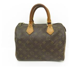 Louis Vuitton-Louis Vuitton schnelle Handtasche 25 M41109 CANVAS HANDTASCHE MONOGRAMM CANVAS-Braun