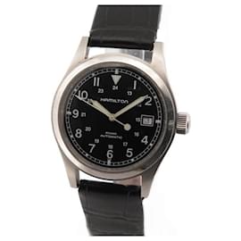 Autre Marque-HAMILTON KHAKI FIELD H WATCH704150 automatic 38 MM BRUSHED STEEL WATCH-Silvery
