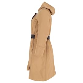 Carolina Herrera-Carolina Herrera Hooded Belted Coat in Beige Polyester-Beige