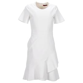 Hugo Boss-Hugo by Hugo Boss Ruffled Dress in White Polyester-White