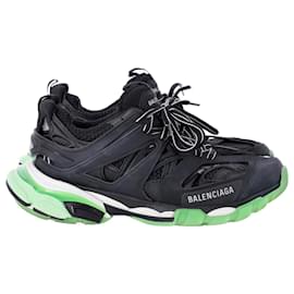 Balenciaga-Balenciaga Track Sneakers aus schwarzem Polyurethan-Schwarz