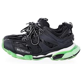 Balenciaga-Balenciaga Track Sneakers aus schwarzem Polyurethan-Schwarz