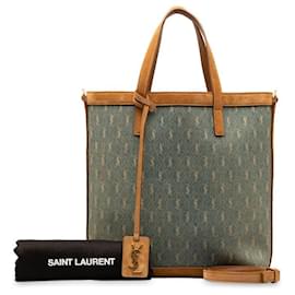 Yves Saint Laurent-All Over Denim & Suede Tote Bag 651899-Other