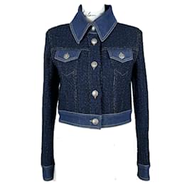 Chanel-Nueva chaqueta de tweed Lesage superventas-Azul