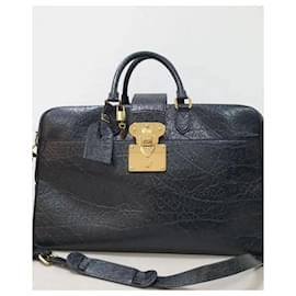 Louis Vuitton-Louis Vuitton Cuir Indra Duffle Bag Black-Black