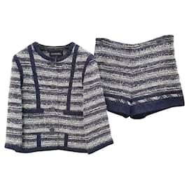 Chanel-CHANEL 13P Tweed-Jacke Shorts Anzug Set-Mehrfarben