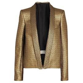 Lanvin-Lanvin gold jacquard jacket-Golden