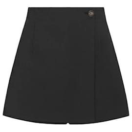 Christian Dior-Falda-pantalón negra con botones CD de Christian Dior.-Negro