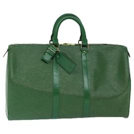Louis Vuitton-Louis Vuitton Epi Keepall 45 Boston Bag Green M42974 LV Auth 67346-Green