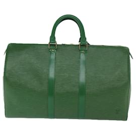 Louis Vuitton-Louis Vuitton Epi Keepall 45 Boston Bag Green M42974 LV Auth 67346-Green