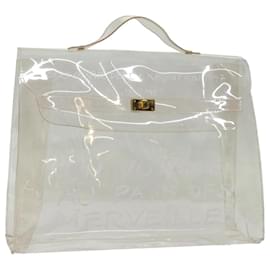 Hermès-HERMES Vinyl Kelly Hand Bag Vinyl Clear Auth 67683-Other