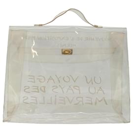 Hermès-HERMES Vinyl Kelly Hand Bag Vinyl Clear Auth 67683-Other