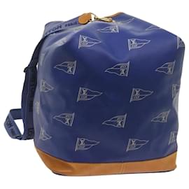 Louis Vuitton-LOUIS VUITTON LV Cup Sac Marine Shoulder Bag PVC Leather Blue A24014 auth 67469-Blue