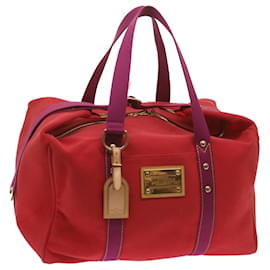 Louis Vuitton-LOUIS VUITTON Antigua Sac Weekend Boston Bag Red M40028 LV Auth ki4244-Red