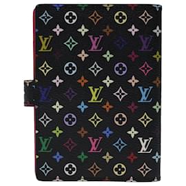 Louis Vuitton-LOUIS VUITTON Multicolor Agenda PM Day Planner Cover Nero R21076 Auth yk11303UN-Nero