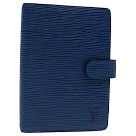 Louis Vuitton-LOUIS VUITTON Epi Agenda PM Day Planner Cover Blue R20055 LV Auth 69157-Blue