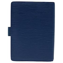 Louis Vuitton-LOUIS VUITTON Epi Agenda PM Day Planner Capa Azul R20055 Autenticação de LV 69157-Azul