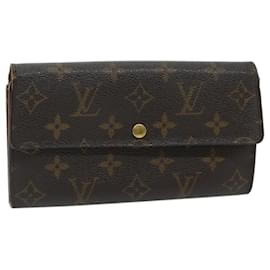 Louis Vuitton-LOUIS VUITTON Monogram Pochette Porte Monnaie Credit Wallet M61725 Auth 68830-Monogramm