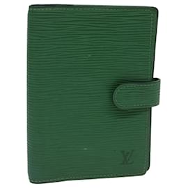 Louis Vuitton-LOUIS VUITTON Epi Agenda PM Day Planner Capa Verde R20054 Autenticação de LV 69166-Verde