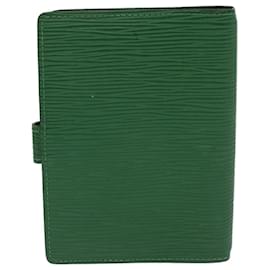 Louis Vuitton-LOUIS VUITTON Epi Agenda PM Day Planner Capa Verde R20054 Autenticação de LV 69166-Verde