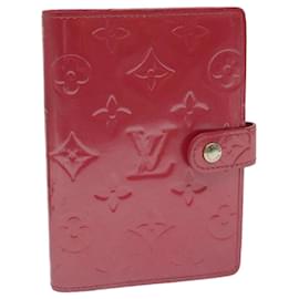 Louis Vuitton-LOUIS VUITTON Monogram Vernis Agenda PM Day Planner Cover R2101F LV Auth 69167-Pink