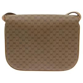 Gucci-GUCCI Micro GG Supreme Shoulder Bag PVC Beige Auth 69206-Beige