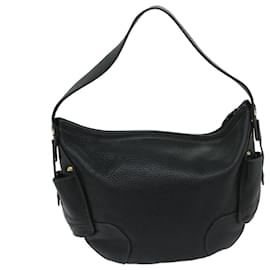 Salvatore Ferragamo-Salvatore Ferragamo Shoulder Bag Leather Black Auth bs12902-Black