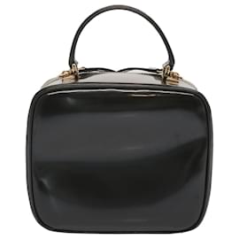 Gucci-Bolso de mano GUCCI Charol 2forma de autenticación negra 68520-Negro