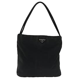 Prada-PRADA Tote Bag Nylon Black Auth bs12578-Black