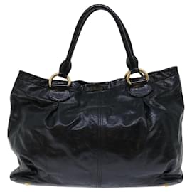 Miu Miu-Miu Miu Tote Bag Leather Black Auth bs12539-Black
