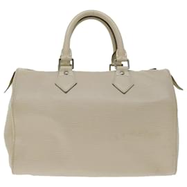 Louis Vuitton-Louis Vuitton Epi Speedy 25 Handtasche Weiß Yvoire M5923J LV Auth 68530-Weiß,Andere