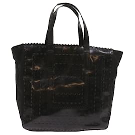 Prada-PRADA Hand Bag Nylon Leather Black Auth bs12637-Black