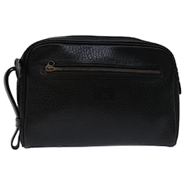 Autre Marque-Burberrys Clutch Bag Leather Black Auth yk11126-Black