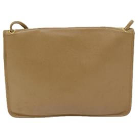 Saint Laurent-SAINT LAURENT Shoulder Bag Leather Beige Auth ar11525-Beige