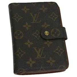 Louis Vuitton-Carteira LOUIS VUITTON Monograma Porto Papie Zip M61207 Autenticação de LV 67854-Monograma
