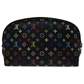 Louis Vuitton-Pochette à cosmétiques multicolore à monogramme LOUIS VUITTON M47355 Auth LV 67477-Noir