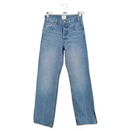 Anine Bing-Jeans larghi in cotone-Blu