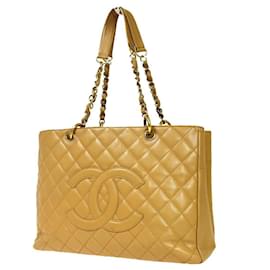 Chanel-Chanel GST (grande bolsa de compras)-Bege