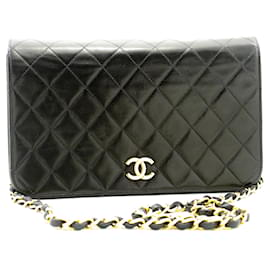 Chanel-Chanel Wallet an der Kette-Schwarz