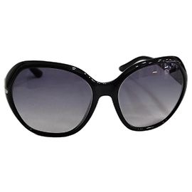 Óculos de sol Prada oversized pretos de plástico Preto