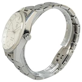 Tag Heuer-Silver Tag Heuer Automatic Stainless Steel Carrera Twin-Time Watch-Silvery