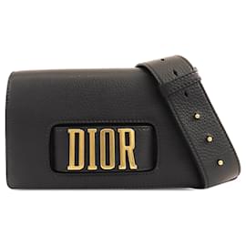 Dior-Schwarze mittelgroße Dior Dio (R)evolution Umhängetasche mit Klappe -Schwarz