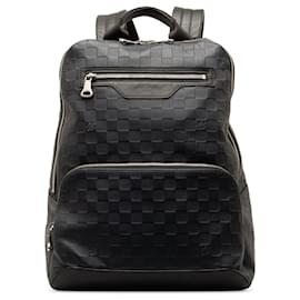 Louis Vuitton-Black Louis Vuitton Damier Infini Avenue Backpack-Noir
