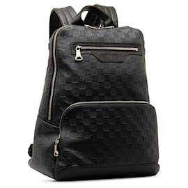 Louis Vuitton-Black Louis Vuitton Damier Infini Avenue Backpack-Noir